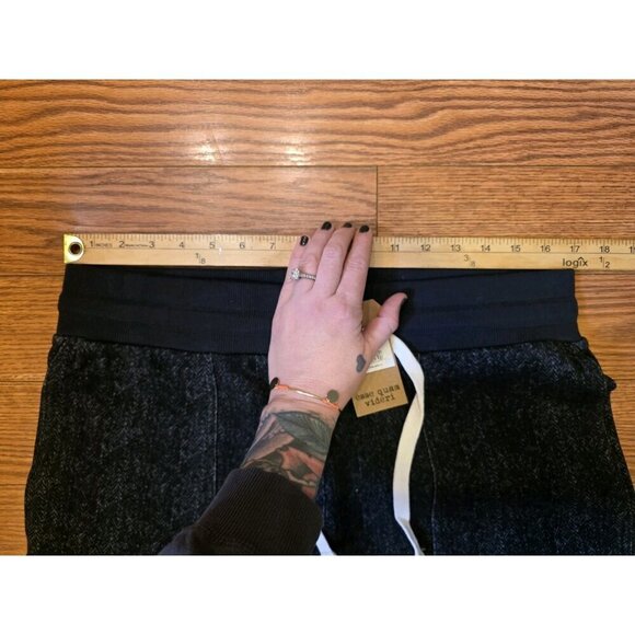 Mcnairy & Co Sweatpants Mens sz M Black Gray Chevron Streetwear Cuffed Heavy NWT - Picture 4 of 11